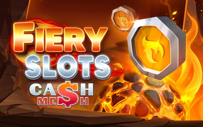 Arte de Fiery Slots Cash Mesh usada para verificar a busca Fiery Slots 777